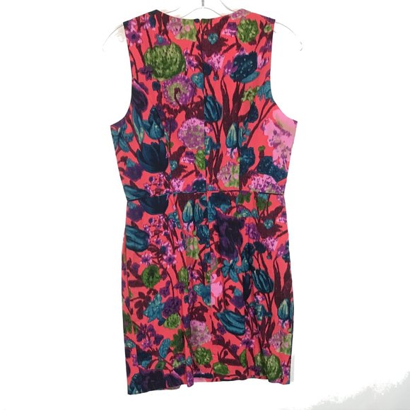 NWT Womens Size 6 J. Crew Multicolor Sleeveless Floral Sheath Mini Dress - Picture 3 of 3